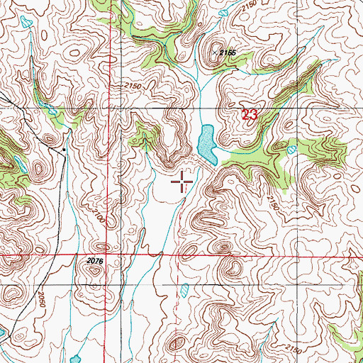 Topographic Map of Dean Indian-Wildhorse Site 8 Dam, OK