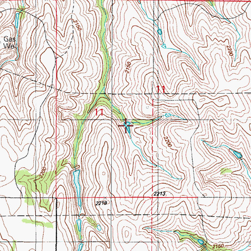 Topographic Map of Sandstone Creek Site 106 Reservoir, OK