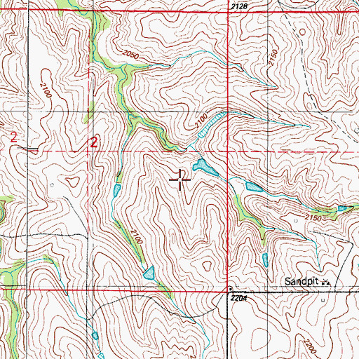 Topographic Map of Sandstone Creek Site 105 Reservoir, OK