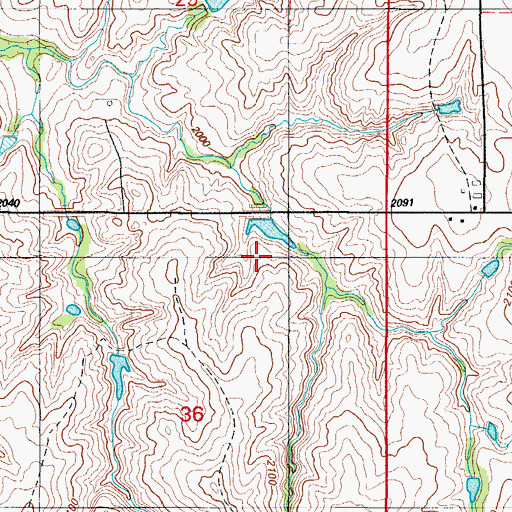 Topographic Map of Sandstone Creek Site 103a Dam, OK