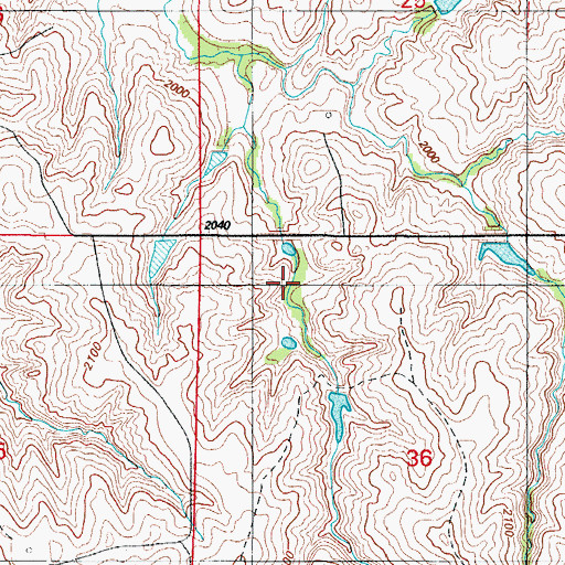 Topographic Map of Sandstone Creek Site 103 Dam, OK