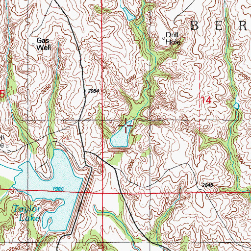 Topographic Map of Sandstone Creek Site 17a Reservoir, OK