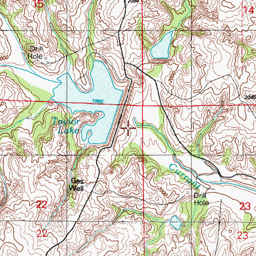 Topographic Map of Sandstone Creek Site 17 Reservoir, OK