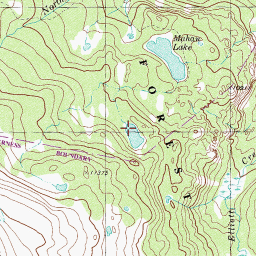 Topographic Map of Mahan Lake, CO