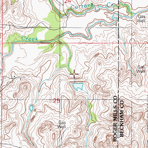 Topographic Map of Sandstone Creek Site 12 Reservoir, OK