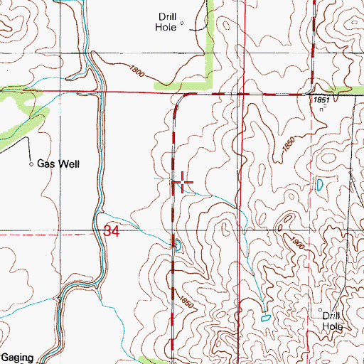 Topographic Map of Sandstone Creek Site 22 Dam, OK
