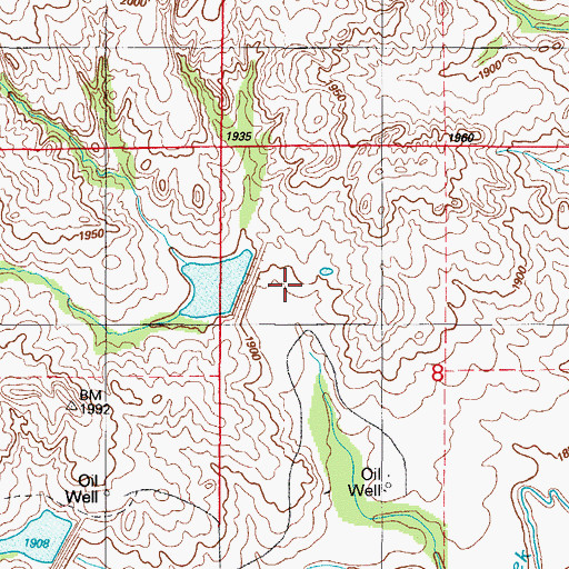 Topographic Map of Sandstone Creek Site 21 Reservoir, OK