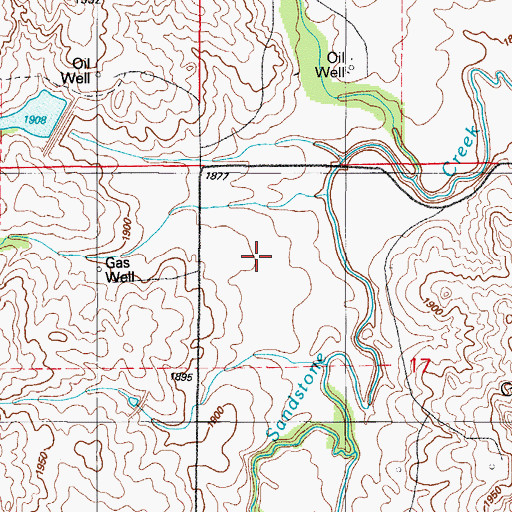 Topographic Map of Sandstone Creek Site 20 Dam, OK