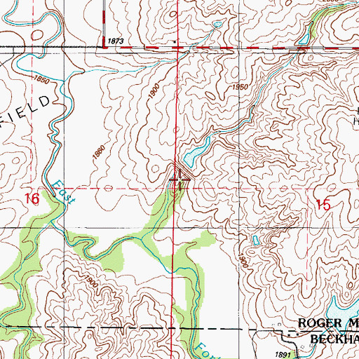 Topographic Map of Sandstone Creek Site 2 Reservoir, OK
