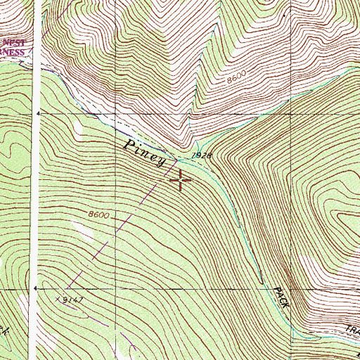 Topographic Map of North Fork Piney River, CO
