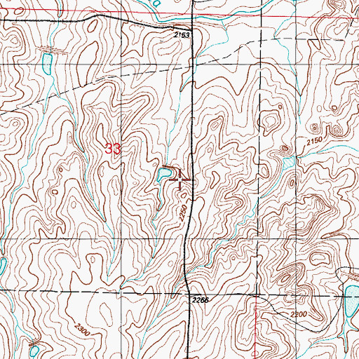 Topographic Map of Upper Washita Site 64 Reservoir, OK