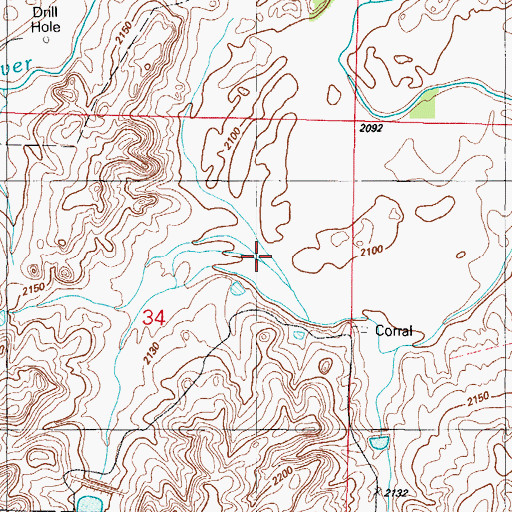 Topographic Map of Upper Washita Site 63 Dam, OK