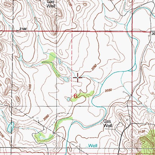 Topographic Map of Upper Washita Site 61 Reservoir, OK