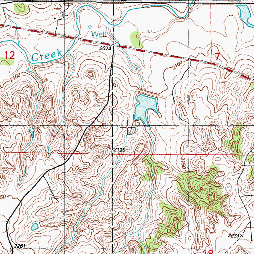 Topographic Map of Upper Washita Site 60 Reservoir, OK