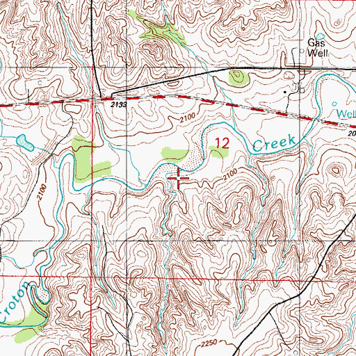 Topographic Map of Upper Washita Site 59 Dam, OK