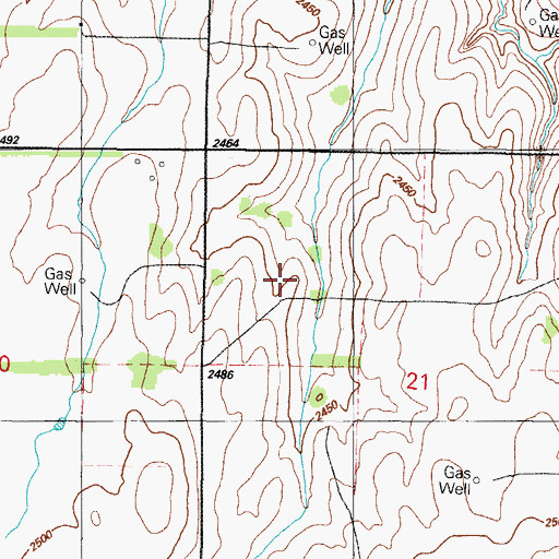 Topographic Map of Upper Washita Site 56 Reservoir, OK