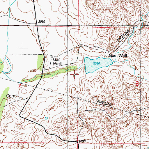 Topographic Map of Upper Washita Site 55 Reservoir, OK