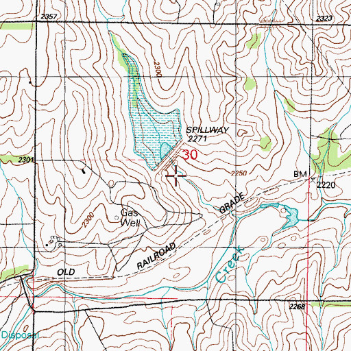 Topographic Map of Upper Washita Site 52 Dam, OK