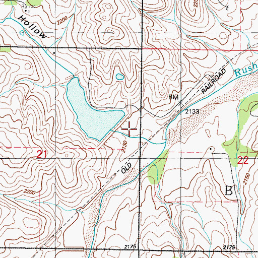 Topographic Map of Upper Washita Site 54 Reservoir, OK