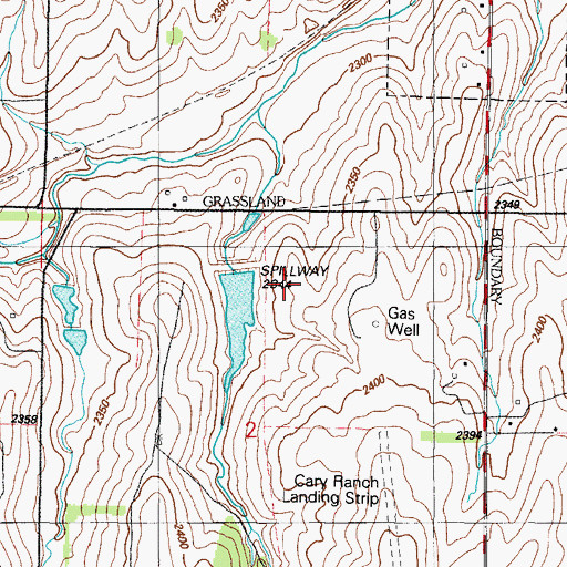 Topographic Map of Upper Washita Site 48 Dam, OK