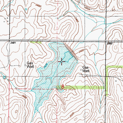 Topographic Map of Upper Washita Site 46 Dam, OK