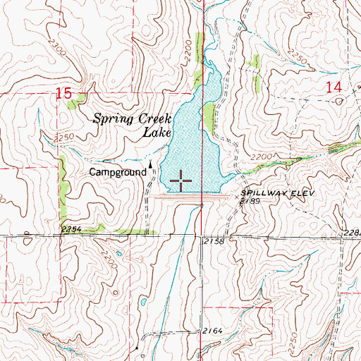Topographic Map of Upper Washita Site 42 Dam, OK