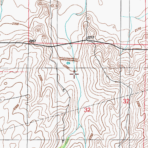 Topographic Map of Upper Washita Site 41 Reservoir, OK