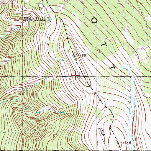 Topographic Map of Gore Range, CO