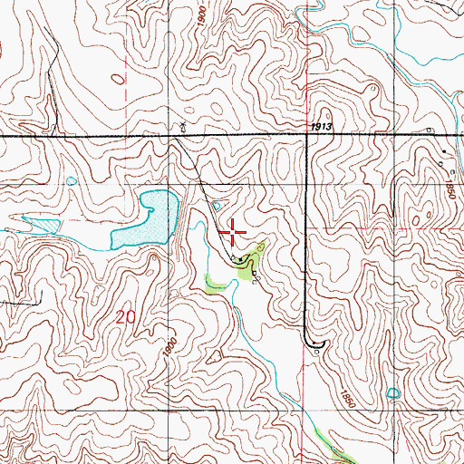 Topographic Map of Quartermaster Site 16 Reservoir, OK