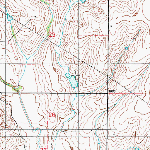 Topographic Map of Quartermaster Site 15 Dam, OK
