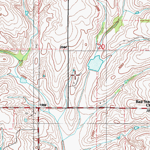 Topographic Map of Quartermaster Site 4 Reservoir, OK