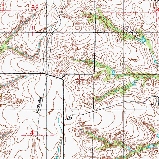 Topographic Map of Quartermaster Site 7 Dam, OK
