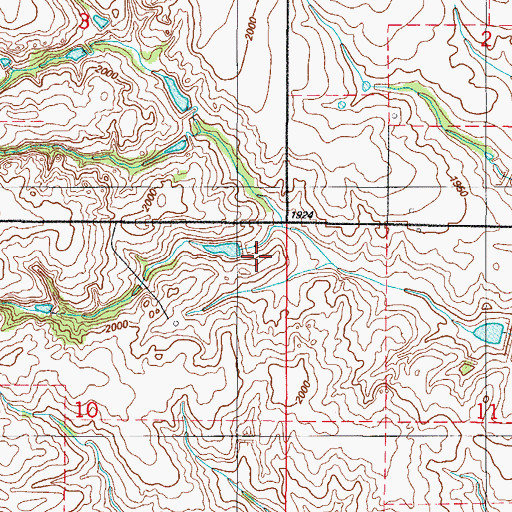 Topographic Map of Quartermaster Site 8 Reservoir, OK