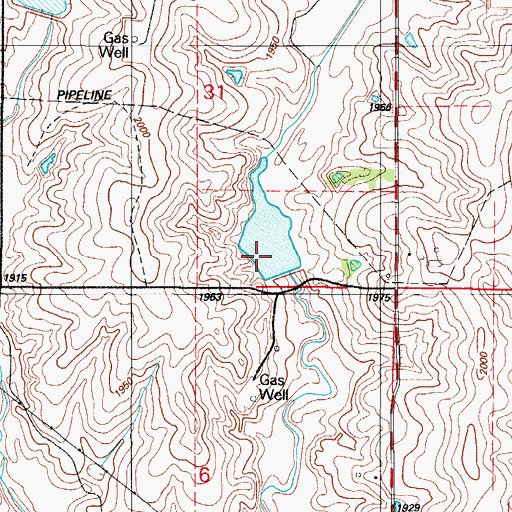 Topographic Map of Quartermaster Site 11 Reservoir, OK