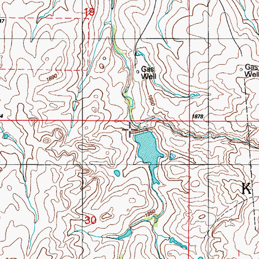 Topographic Map of Big Kiowa Creek Site 6 Dam, OK