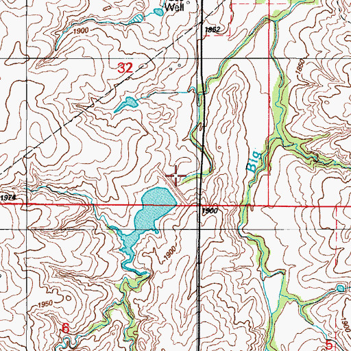 Topographic Map of Big Kiowa Creek Site 4 Reservoir, OK