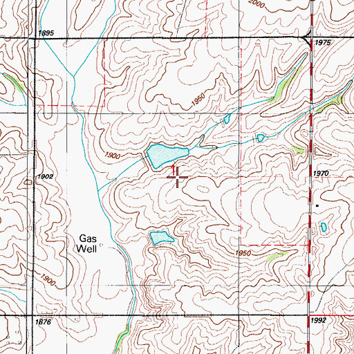 Topographic Map of Nine Mile Creek Site 18 Reservoir, OK