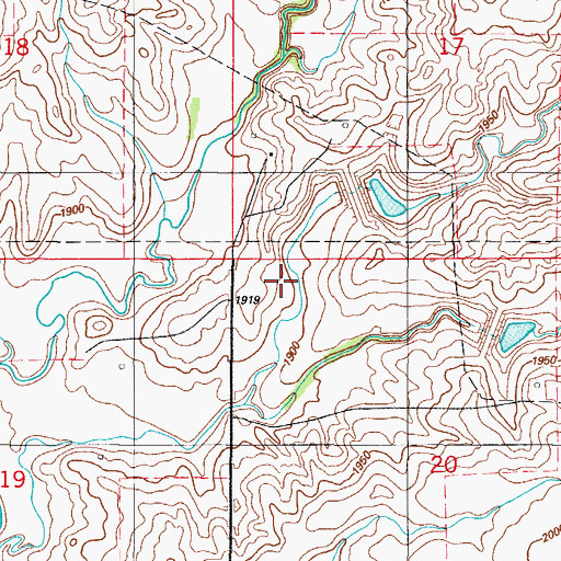 Topographic Map of Nine Mile Creek Site 15 Reservoir, OK