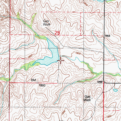 Topographic Map of Nine Mile Creek Site 10 Dam, OK