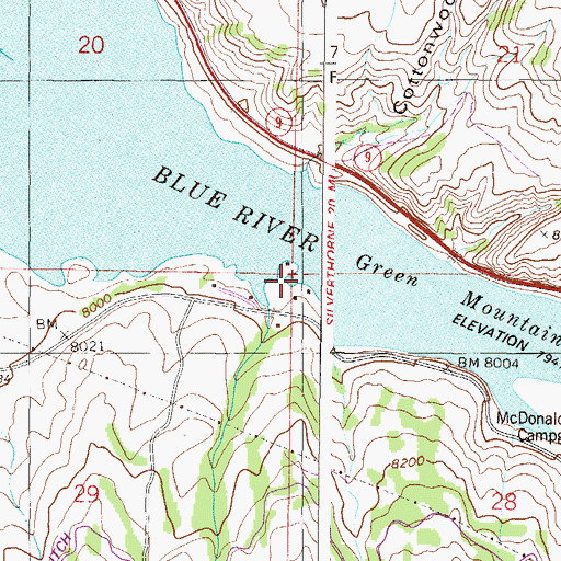 Topographic Map of Black Creek, CO