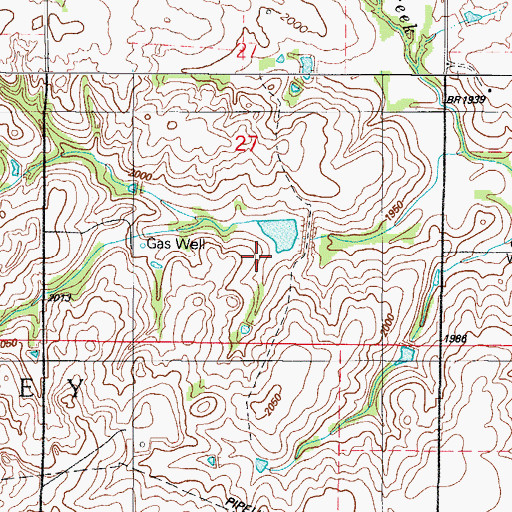 Topographic Map of Nine Mile Creek Site 4 Reservoir, OK