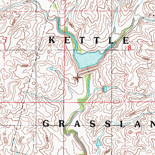Topographic Map of Nine Mile Creek Site 1 Dam, OK