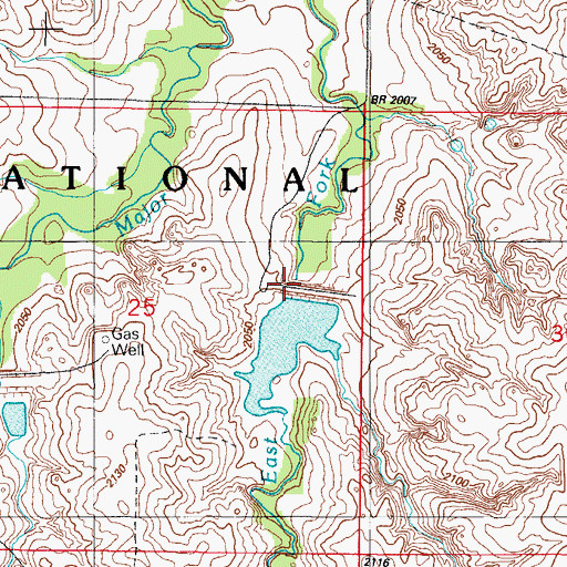 Topographic Map of Sargeant Major Creek Site 3 Reservoir, OK