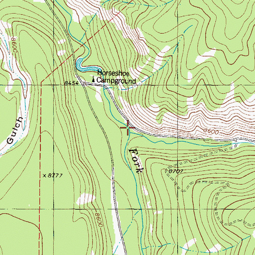 Topographic Map of Keyser Creek, CO