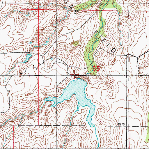 Topographic Map of Sargeant Major Creek Site 4 Reservoir, OK