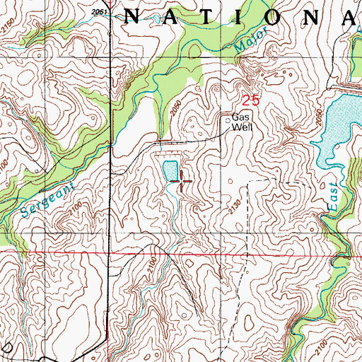 Topographic Map of Sargeant Major Creek Site 5 Reservoir, OK