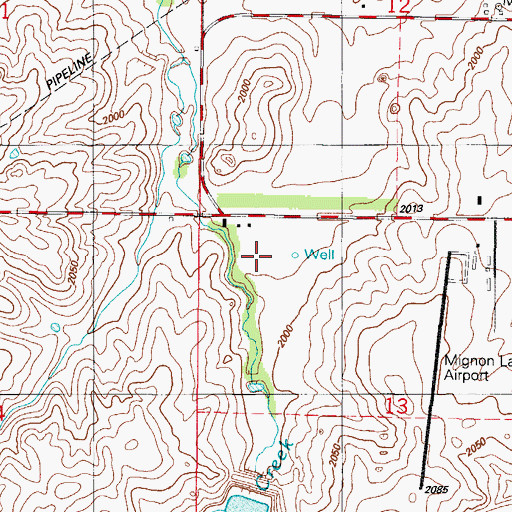 Topographic Map of Sargeant Major Creek Site 6 Reservoir, OK