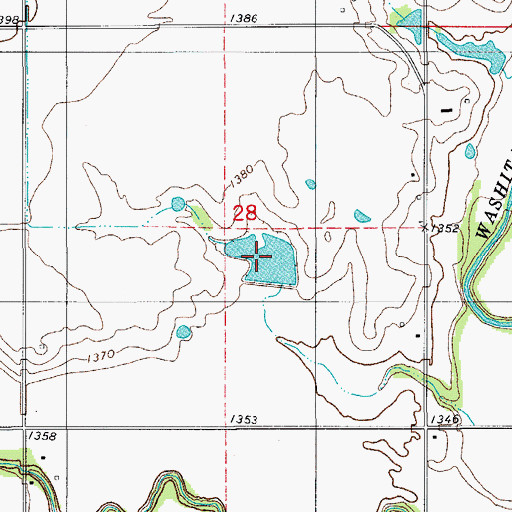 Topographic Map of Oak Creek Site 8 Reservoir, OK