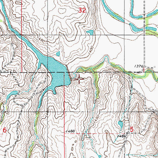 Topographic Map of Oak Creek Site 9 Reservoir, OK