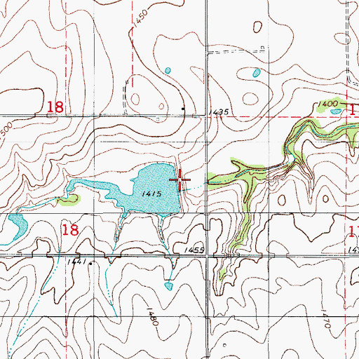 Topographic Map of Oak Creek Site 10 Dam, OK
